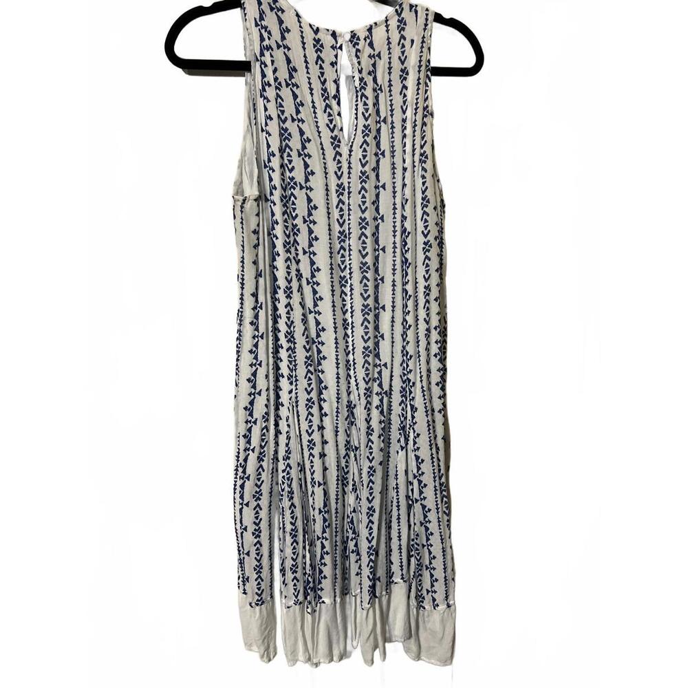 Altar’d State Women's cottagecore Casual Dress Blue Leaf - Picture 6 of 7